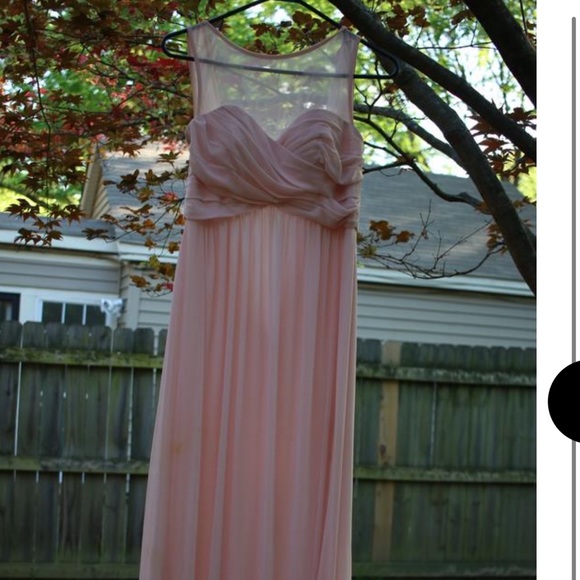 BRIDESMAID/FORMAL DRESS | DAVID’S BRIDAL | PETAL PINK | SIZE 6 | STYLE #F15927 - Picture 3 of 9